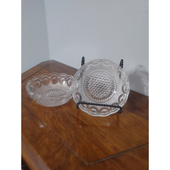 Two EAPG U.S. Glass Company Manhattan Sherbet Bowl 4.5" in diam. x 2" deep Clear - Picture 1 of 7
